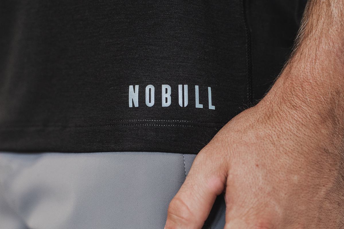 Nobull V-Neck Men's T Shirts Black | Australia (BU2109)